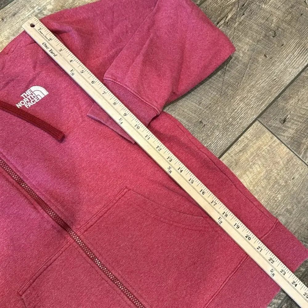 The North Face Men's Full Zip Hoodie Cherry Heather Size M